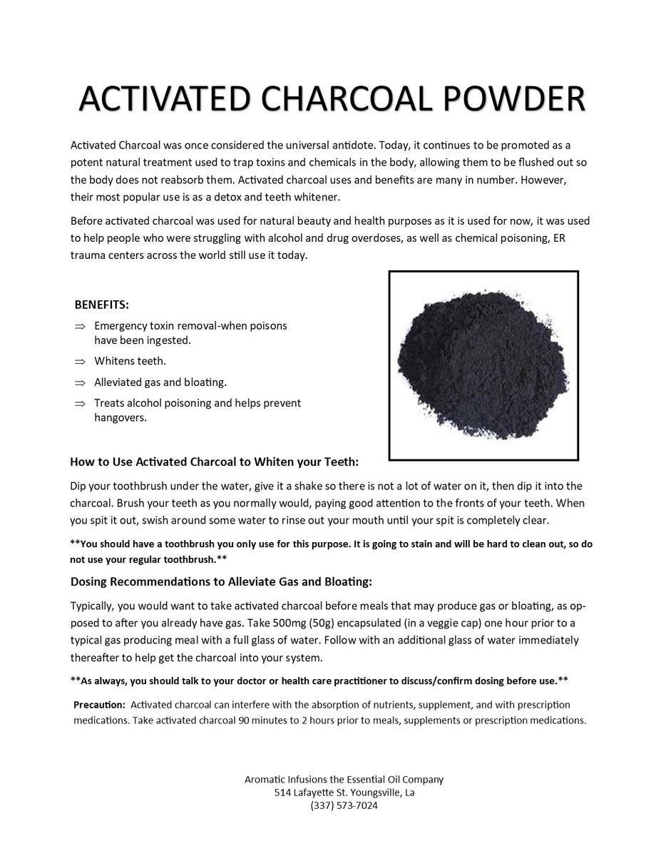 Activated Charcoal Powder – Aromatic Infusions